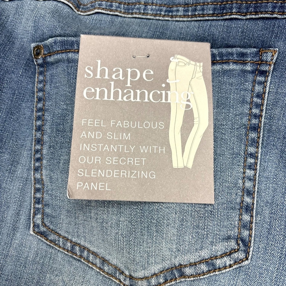EST. 1946 Denim Jeans Women 20W Blue Stretch Curvy Skinny Leg Whisker Sculpting - Picture 11 of 11